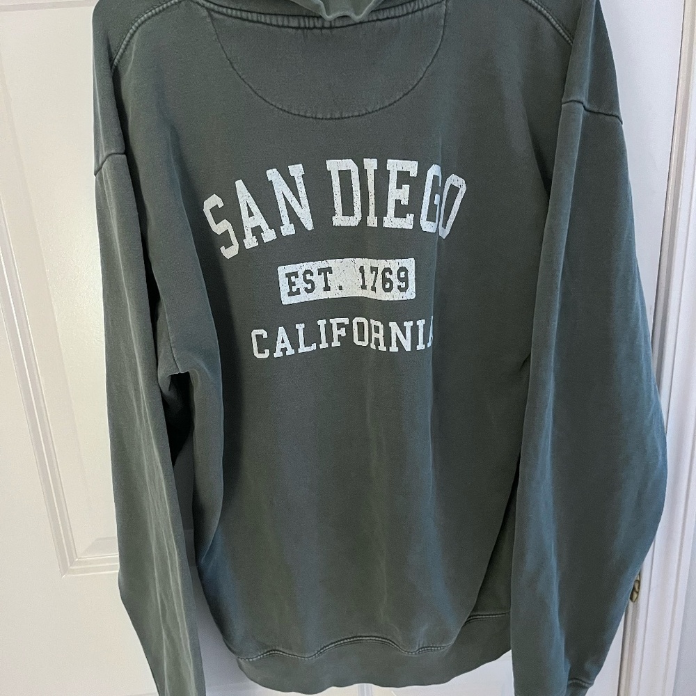 Jake Austin Dark Green "San Diego California Est. 1769" Quarter Zip Pullover, M